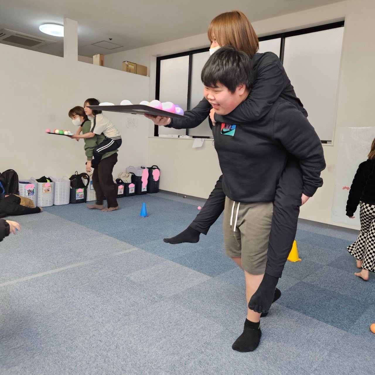 大阪市浪速区の放課後等デイサービスオハナピース大阪日本橋の花園町合同イベント、節分イベント